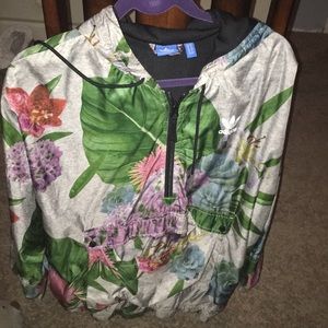 Adidas flower windbreaker jacket
